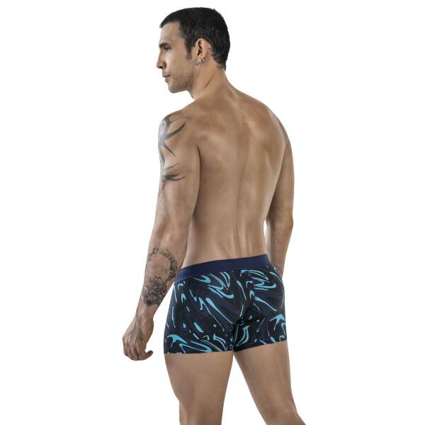 Clever Moda - Grosh Trunks - Boxershort - Zacht Microvezel - Brede Band - Print - Blauw - Afbeelding 2