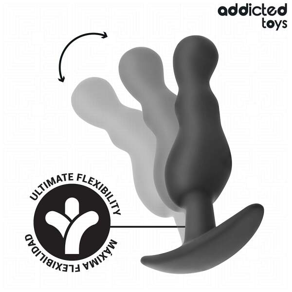 Addicted Toys - Anal Training Kit - 3 Butt Plugs - Model B - Siliconen - Zwart - Afbeelding 3