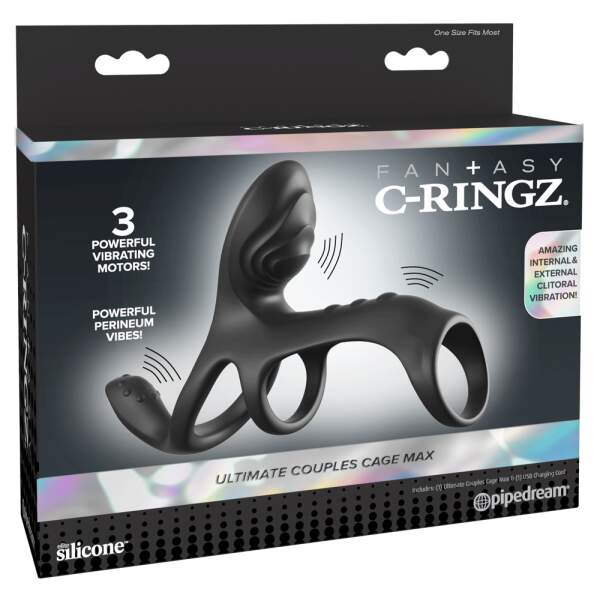 Pipedream - C-Ringz - Ultimate Couples Cage Max - Cockring - Zwart - Afbeelding 3