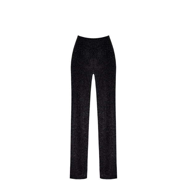 Noir Handmade - F374 - Onyx Sheer Palazzo - Broek - Lurex - Afbeelding 7