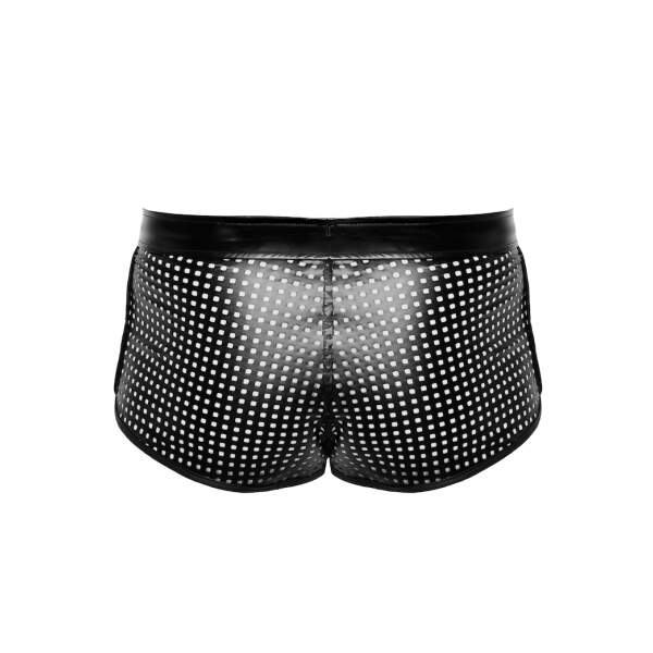 Noir Handmade - H079 - Mayhem - Shorts - Geperforeerd Wetlook - Zwart - Afbeelding 7