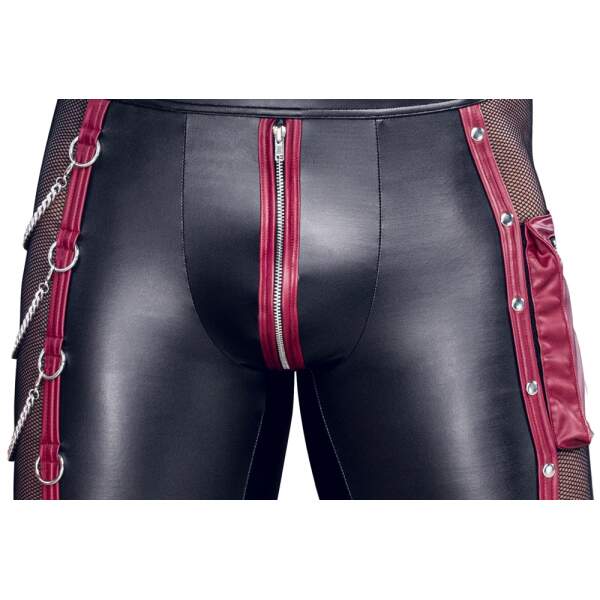 NEK - Longshort met Gaas en Studs - Wetlook - Zwart - Afbeelding 7