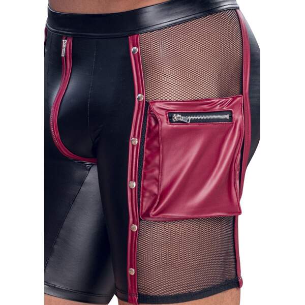 NEK - Longshort met Gaas en Studs - Wetlook - Zwart - Afbeelding 6