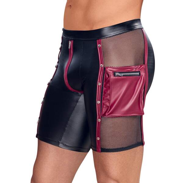 NEK - Longshort met Gaas en Studs - Wetlook - Zwart - Afbeelding 4