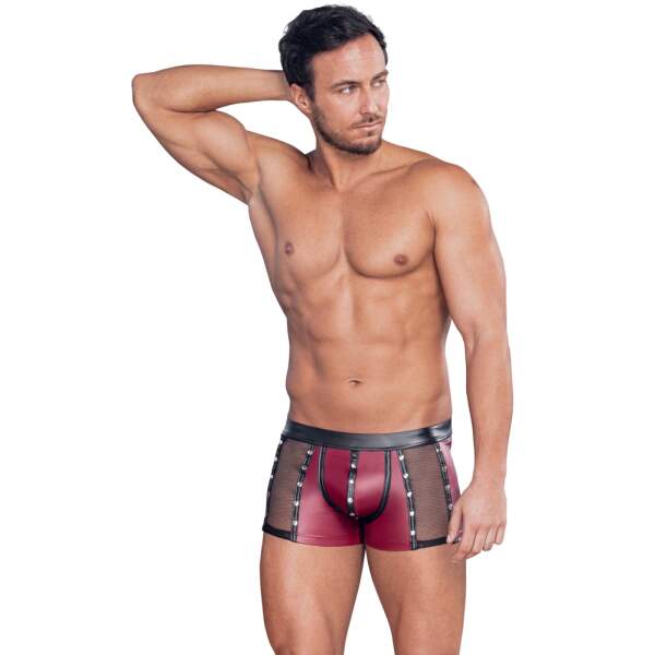 NEK - Rode Wetlook Short met Gaas en Studs - Afbeelding 2