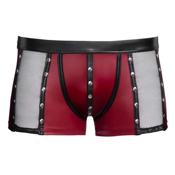 NEK - Rode Wetlook Short met Gaas en Studs - Afbeelding 5