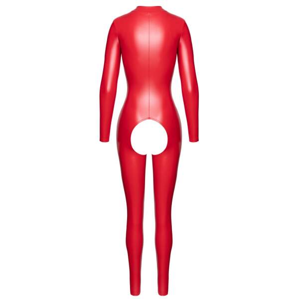 Noir Handmade - Catsuit - Kruisloos - Wetlook - Rood - Afbeelding 6