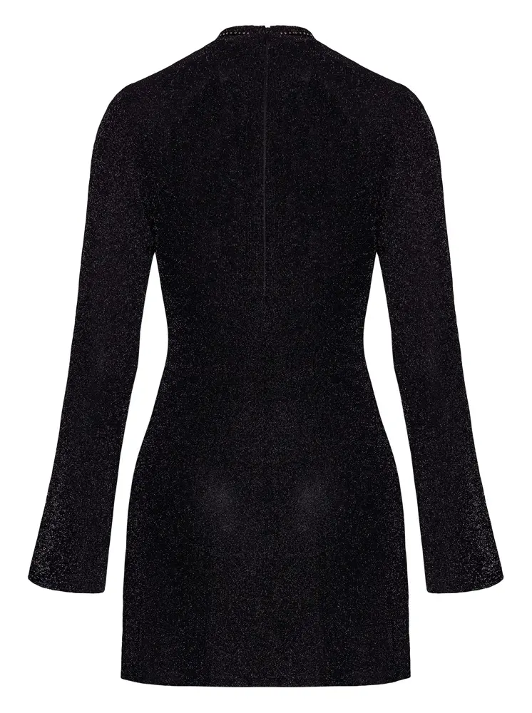 Noir Handmade - Midnight Spell - Mini Jurk - Glitters - Lurex - Zwart - Afbeelding 5