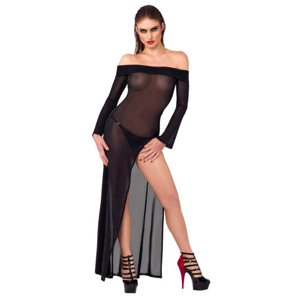 Noir Handmade - Midnight Spell - Maxi Jurk - Glitters - Lurex - Zwart - Afbeelding 3