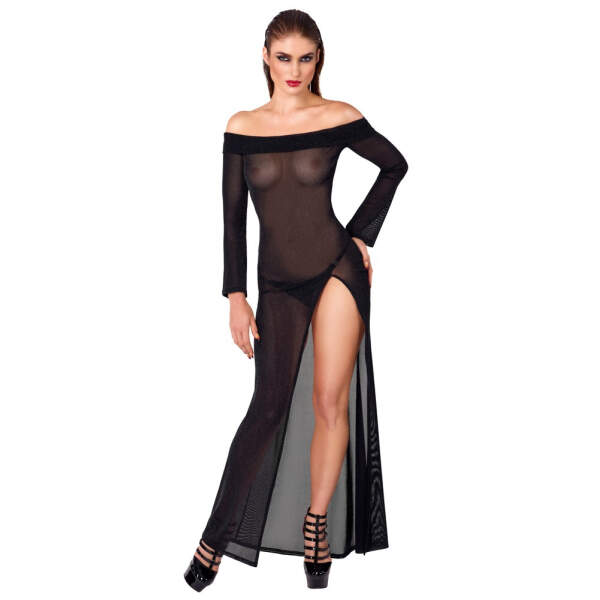Noir Handmade - Midnight Spell - Maxi Jurk - Glitters - Lurex - Zwart - Afbeelding 2