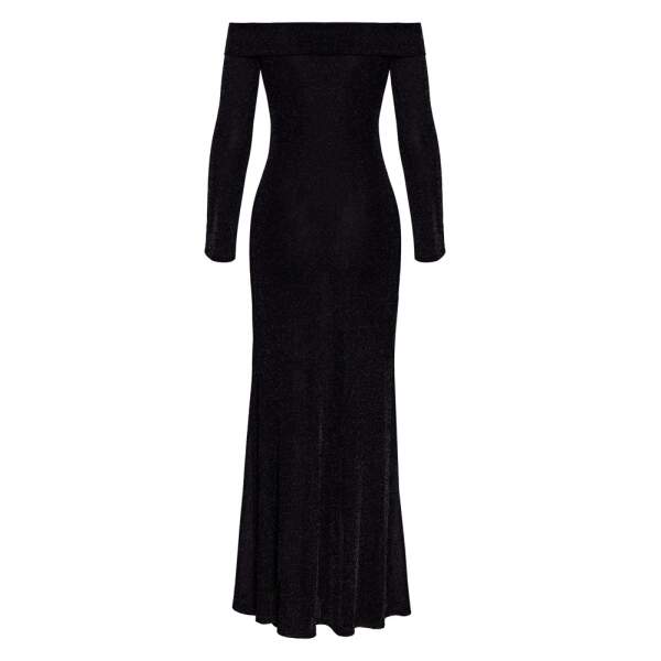 Noir Handmade - Midnight Spell - Maxi Jurk - Glitters - Lurex - Zwart - Afbeelding 6