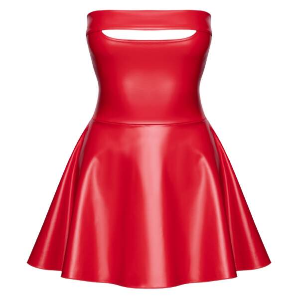 Noir Handmade - Strapless Mini Jurk van Wetlook - Rood - Afbeelding 4