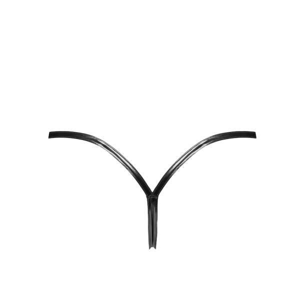Noir Handmade - P014 - Dominae - Stripper String - Lak- Zwart - Afbeelding 5