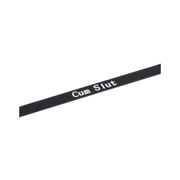 Rimba - Collar - CUM SLUT - Verstelbaar - Siliconen - Zwart - Afbeelding 8