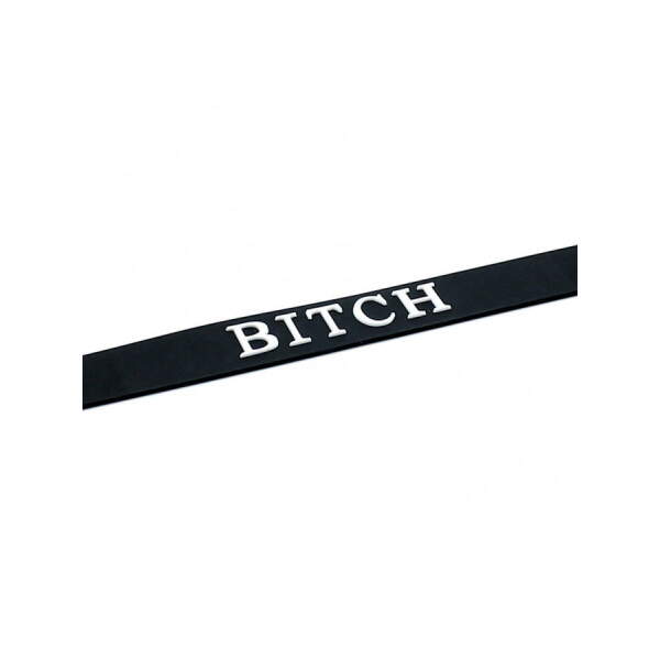 Rimba - Collar - BITCH - Verstelbaar - Siliconen - Zwart - Afbeelding 7