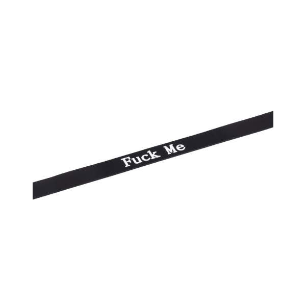 Rimba - Collar - FUCK ME - Verstelbaar - Siliconen - Zwart - Afbeelding 7