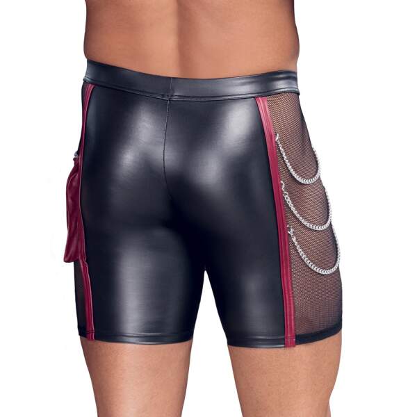 NEK - Longshort met Gaas en Studs - Wetlook - Zwart - Afbeelding 3