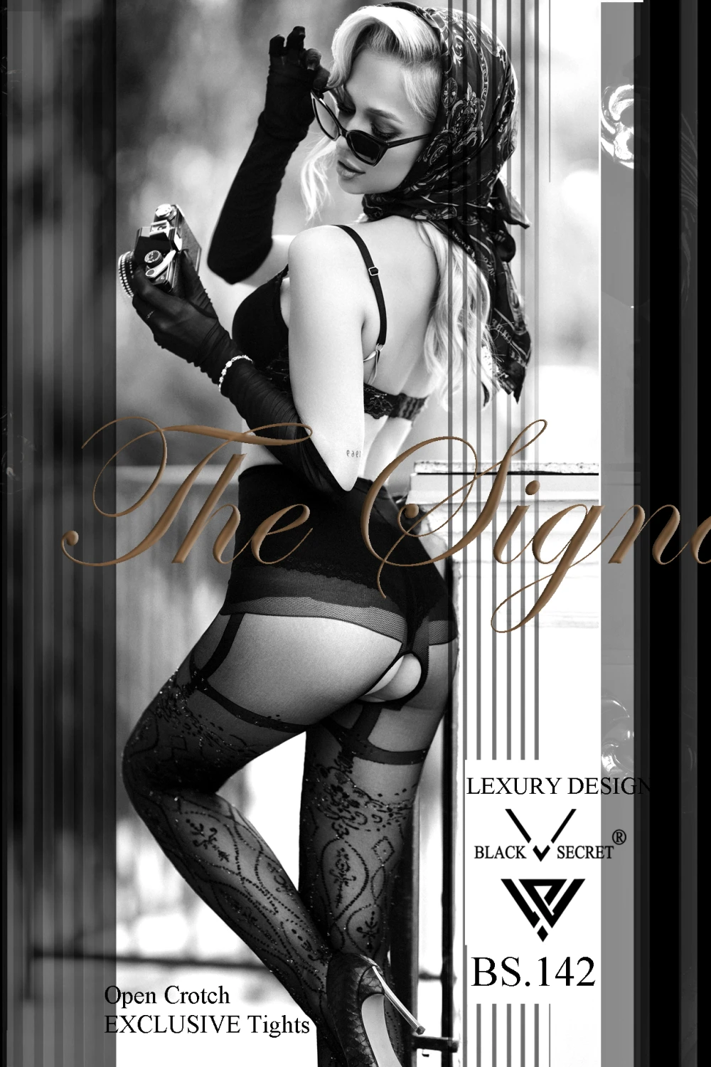 Black Secret - Open Kruis Panty BS142 - Zwart - Afbeelding 3