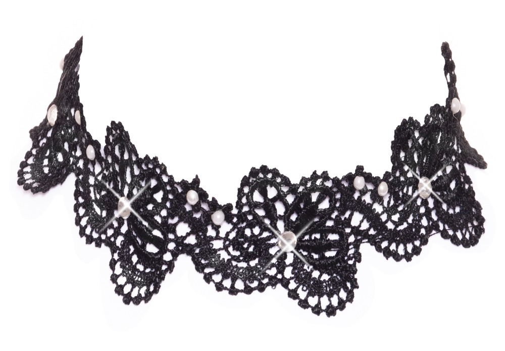 Cottelli - Choker - Kant - Strass - Afbeelding 2