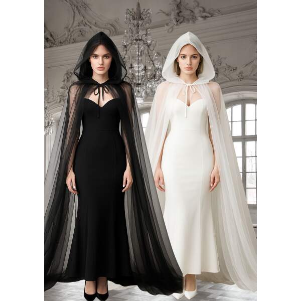 Cape Specialist - Cape - Capuchon - Gaas - Wit - Afbeelding 4
