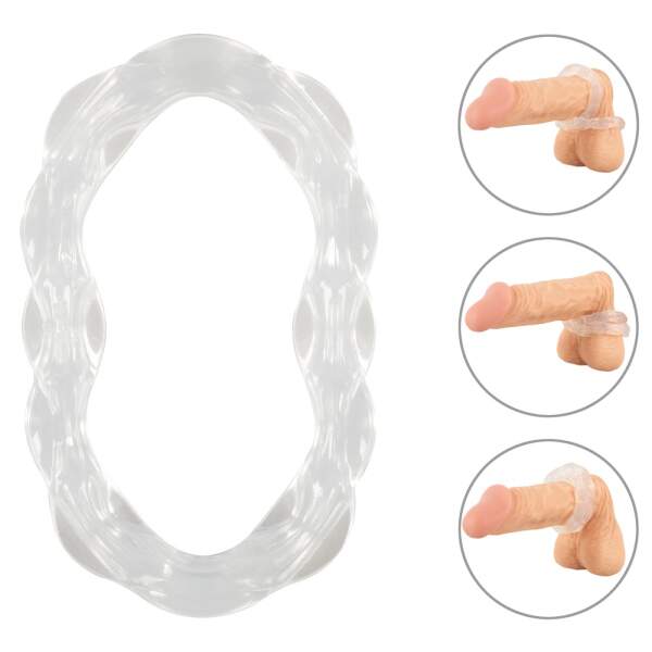Parinor - Cockring - Cock & Ball Ring - Siliconen - Transparant - Afbeelding 2
