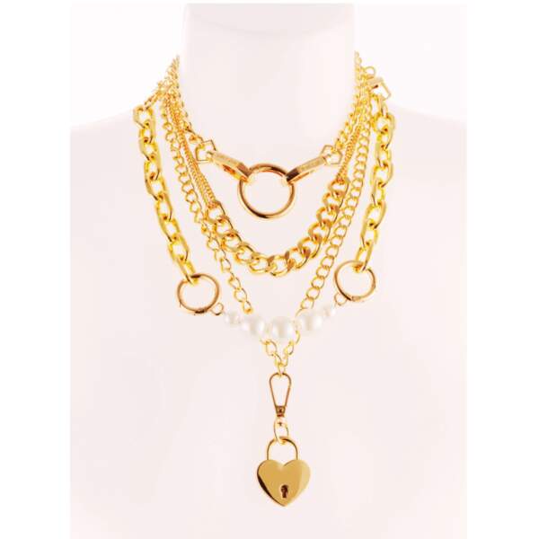 Kinky Diva - Decadence - Collier Set - Goud - Parels - Afbeelding 5