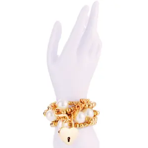 Kinky Diva - Decadence - Armbanden Set 1 - Goud - Parels