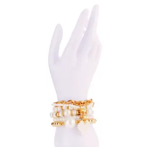 Kinky Diva - Decadence - Armbanden Set 2 - Goud - Parels