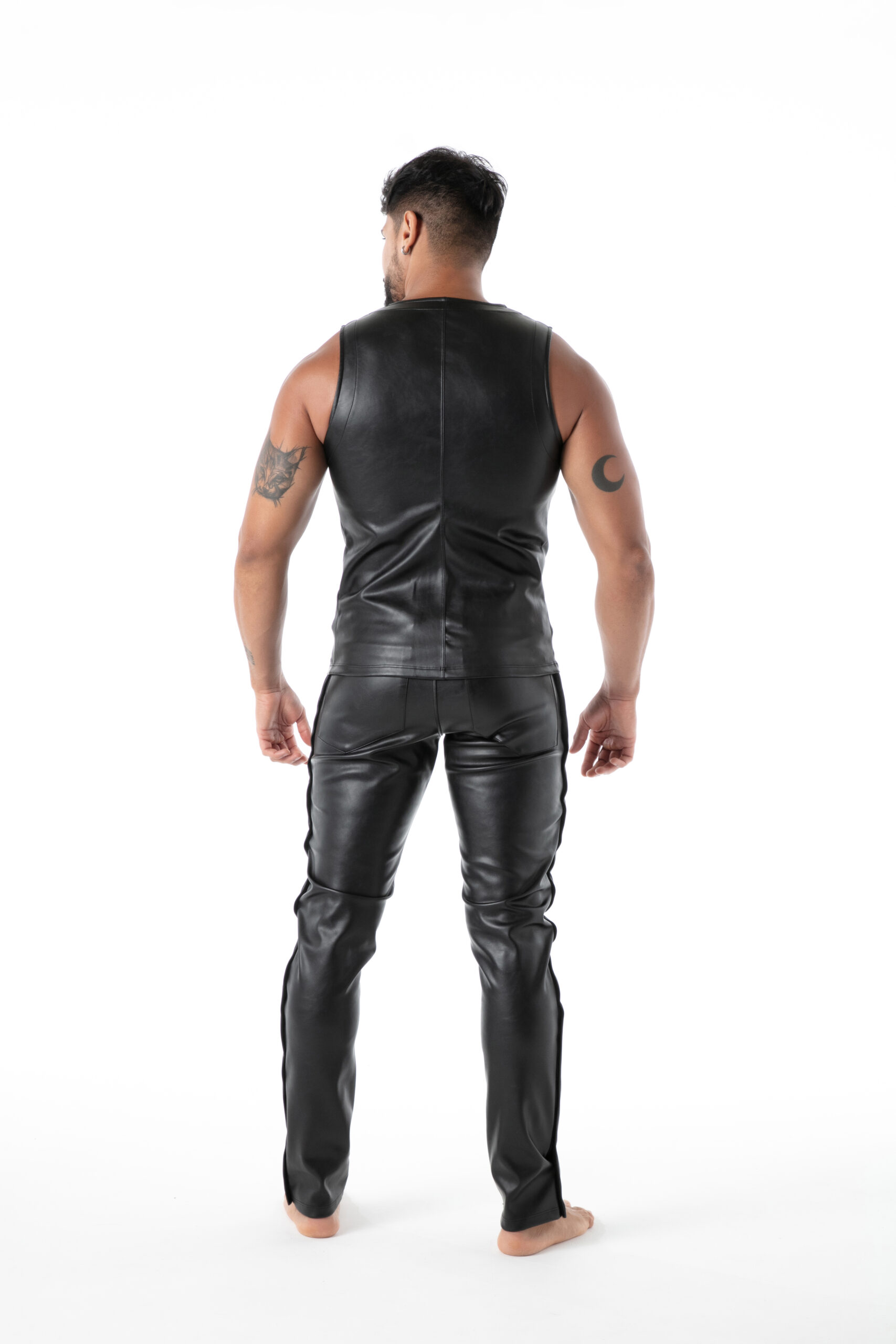 TOF PARIS - Kinky Zipped Tank Top - PU-leer - Zwart - Afbeelding 3