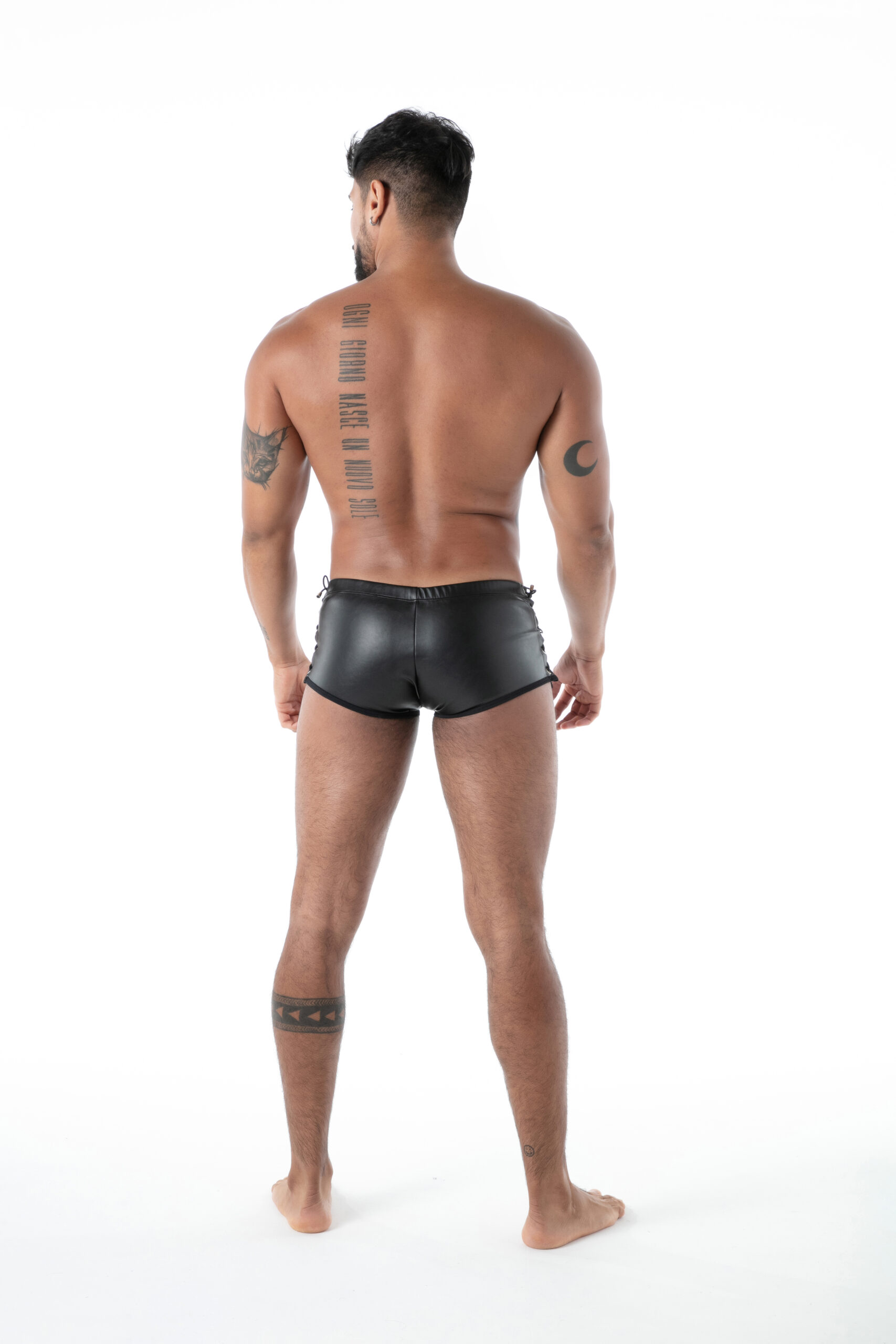 TOF PARIS - Kinky Laced Short - Vetersluitingen - PU-leer - Zwart - Afbeelding 9