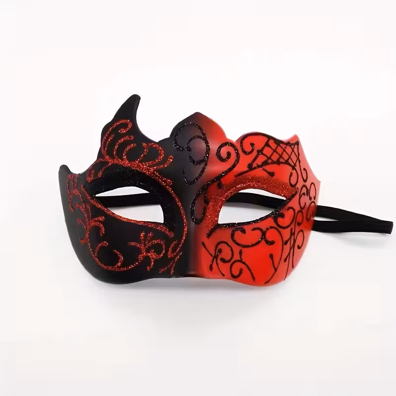 Cape Specialist - Venetiaans Masker - Rood - Zwart - Afbeelding 2