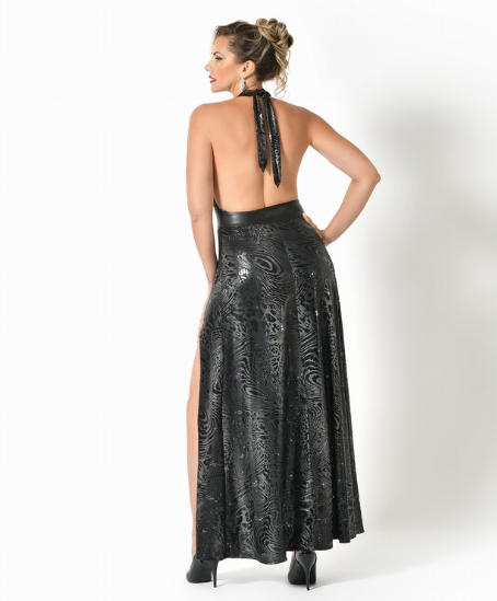 Patrice Catanzaro - Asteroide Jurk - Glimmend Patroon - Zwart - Afbeelding 4