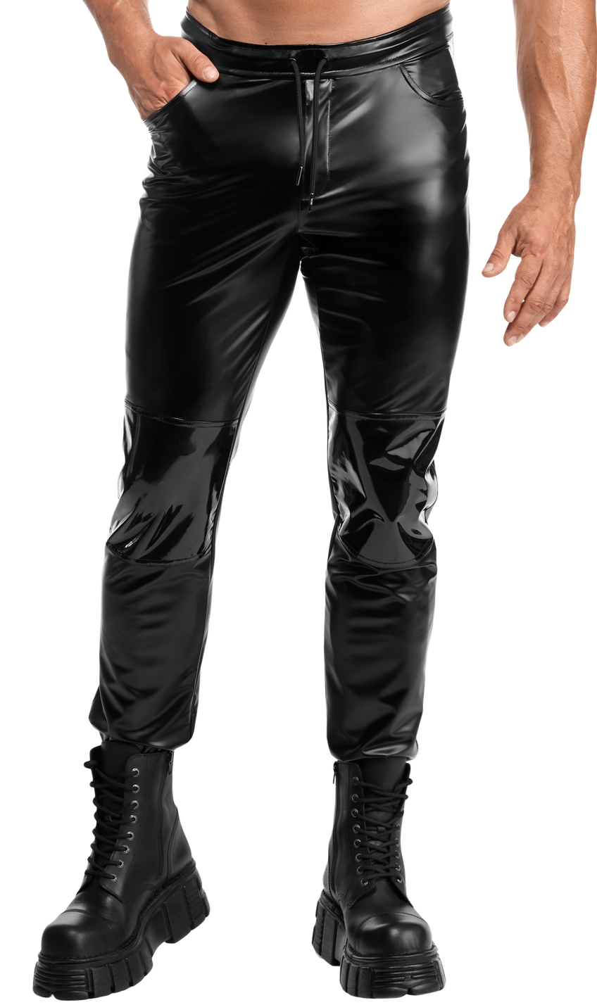 Noir Handmade - H087 - Rogue - Pants - Wetlook & Lak - Zwart
