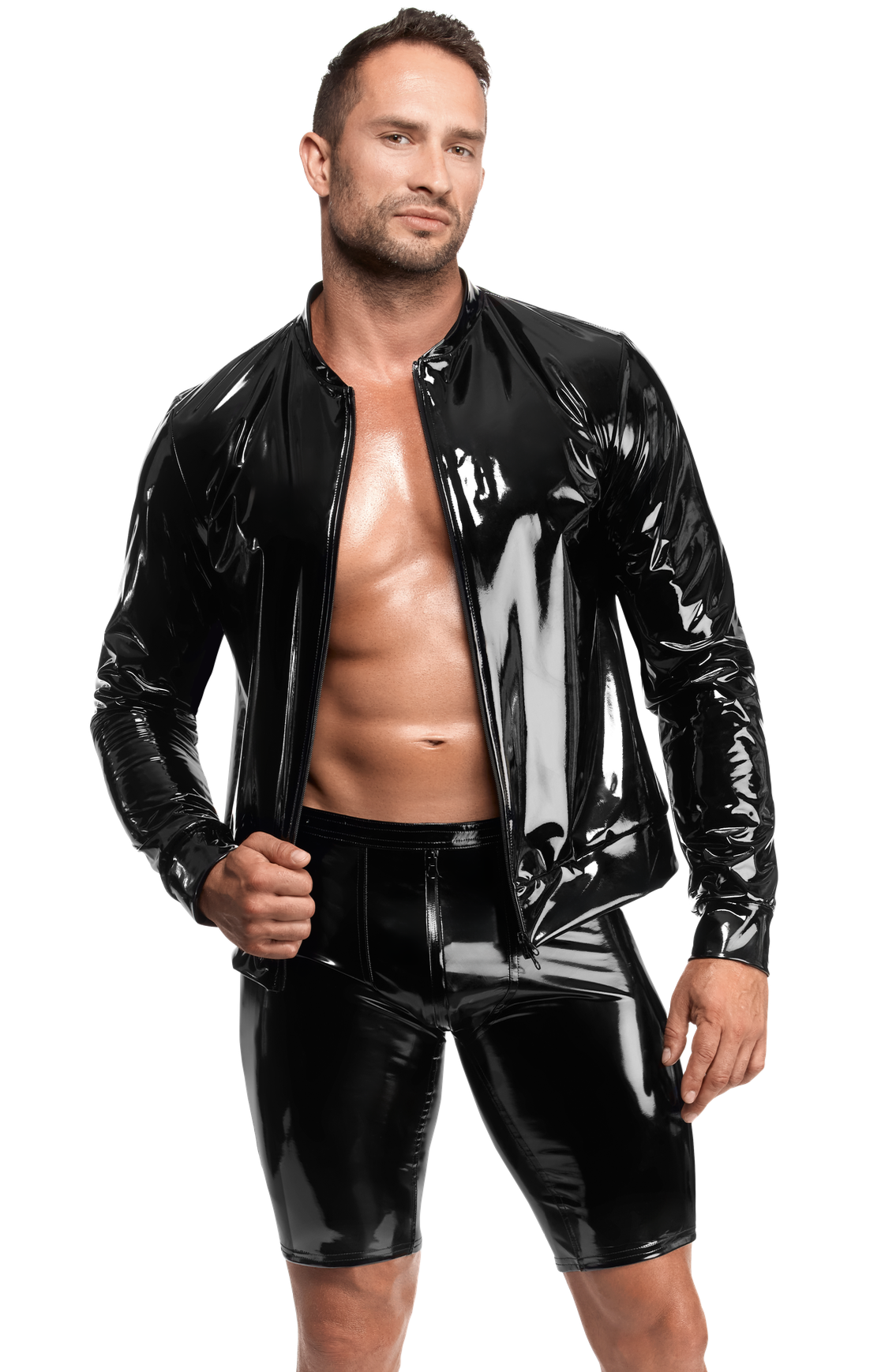 Noir Handmade - H092 - Voltage - Jacket - Lak - Zwart - Afbeelding 2