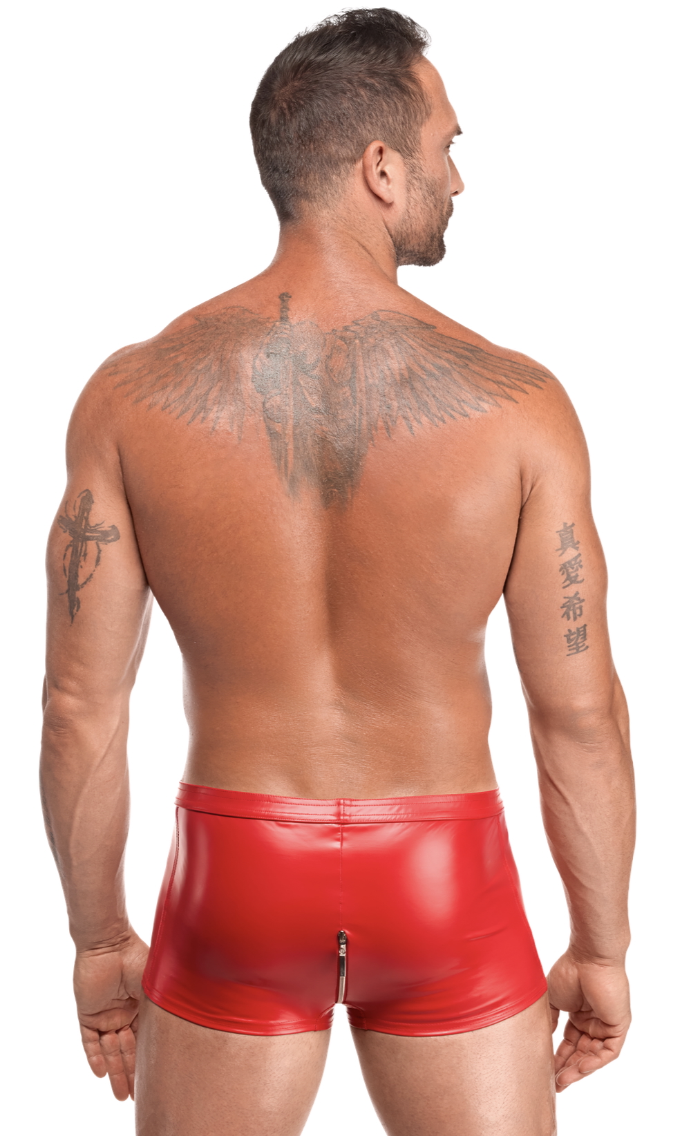 Noir Handmade - H097 - Ignite - Short - Wetlook - Rood - Afbeelding 6
