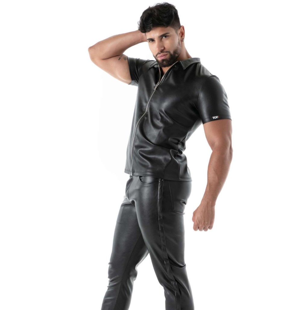 TOF PARIS - Kinky Zipped Vest - PU-leer - Zwart - Afbeelding 2