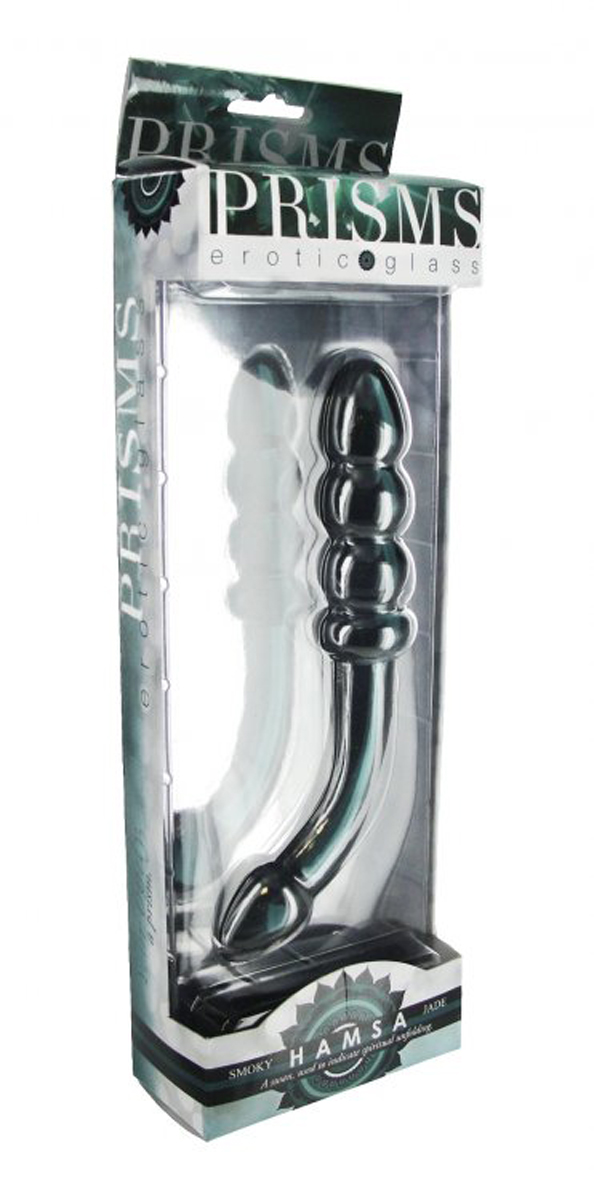 Dubbele Glazen Dildo - G-Spot/Prostaat/Anaal Dildo - Smoky Jade - Afbeelding 2