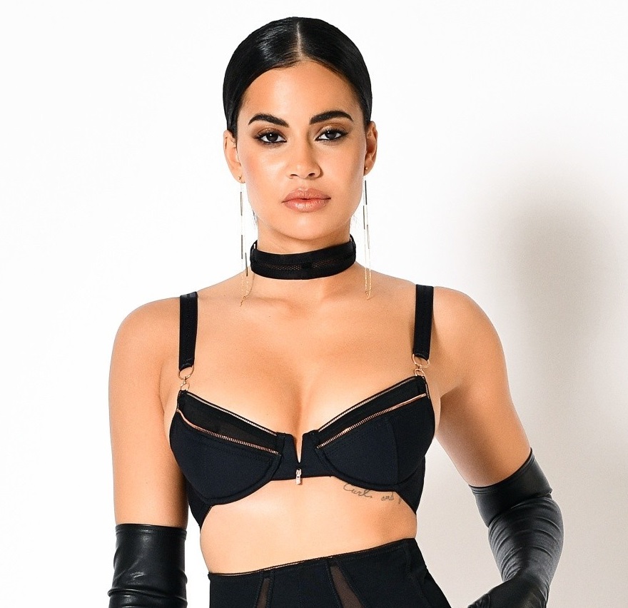 Patrice Catanzaro - Exclusieve BH met Rose Gouden Accenten en Rits - Shapewear - Zwart