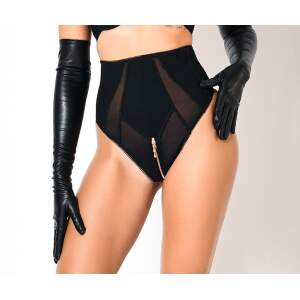 Patrice Catanzaro - Hoge Taillestring met Rose Gouden Rits - Shapewear - Zwart