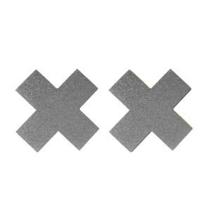 Tepelplakkers Kruis Zilver met Glitter