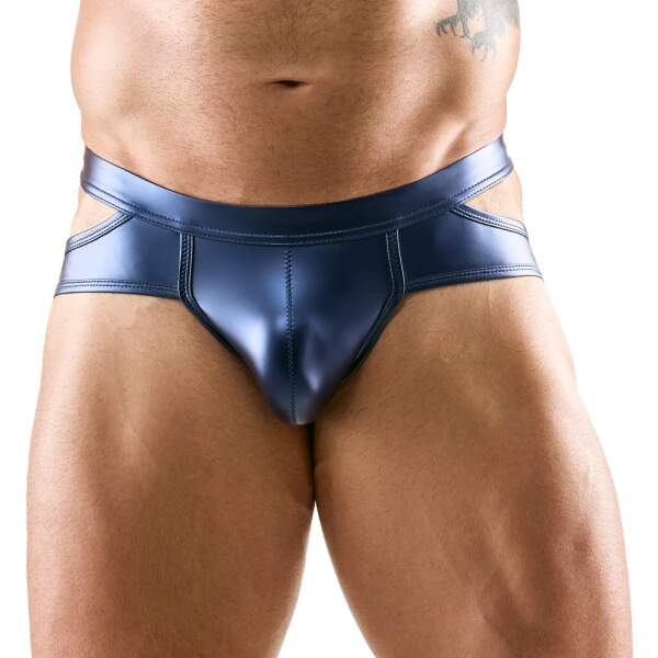Heren Slip Metallic Blauw met Uitsparingen – Svenjoyment Ghost Front