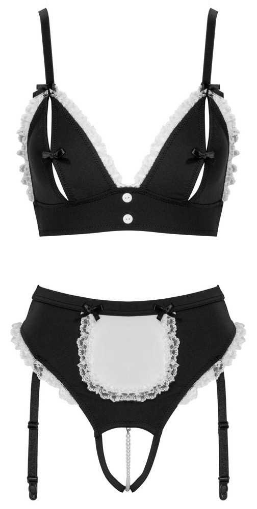 2-delige Lingerie Set French Maid - Cottelli Collection - Afbeelding 5