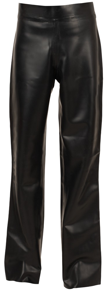 Zwarte Latex Herenbroek met Rode Strepen en Bootcut – LATEX - Afbeelding 7