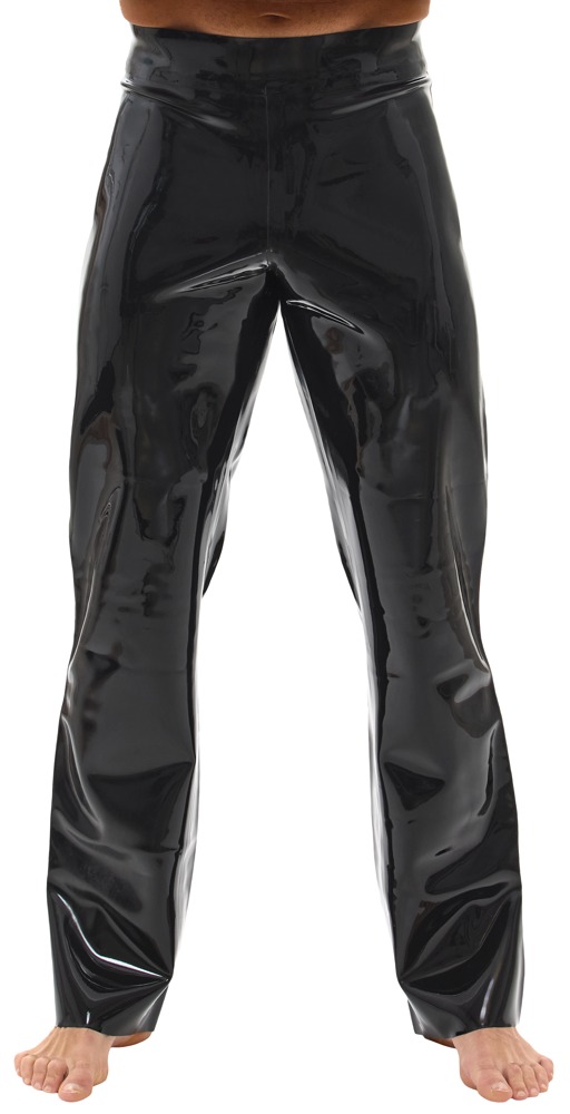Zwarte Latex Herenbroek met Rode Strepen en Bootcut – LATEX - Afbeelding 8