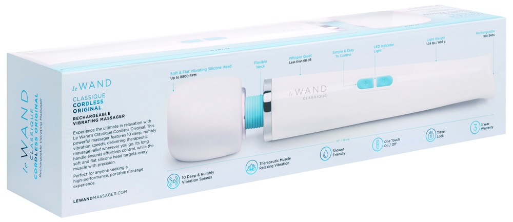 Le Wand Witte Vibrator Oplaadbaar met Super Krachtige Vibraties - Afbeelding 7