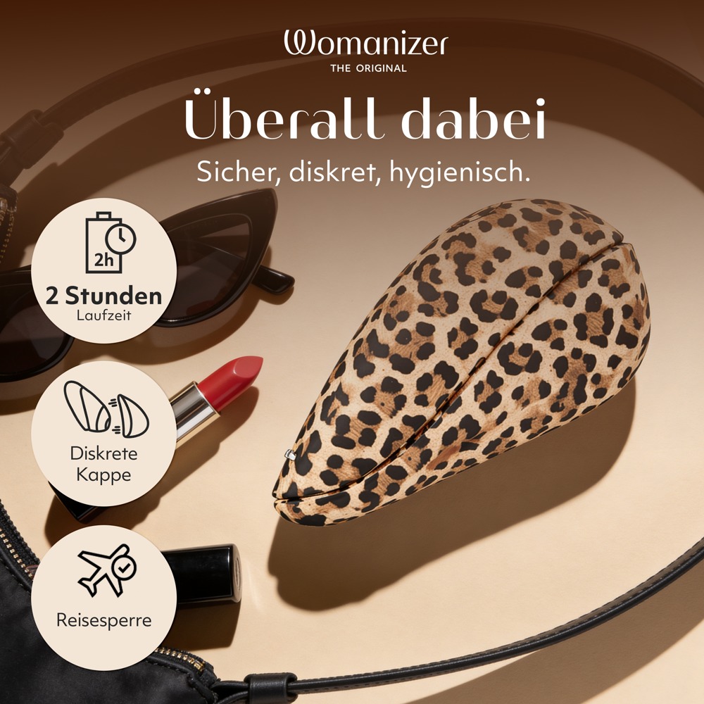 Luchtdruk Clitorisstimulator Liberty 2 Leopard Edition – Womanizer voor onderweg