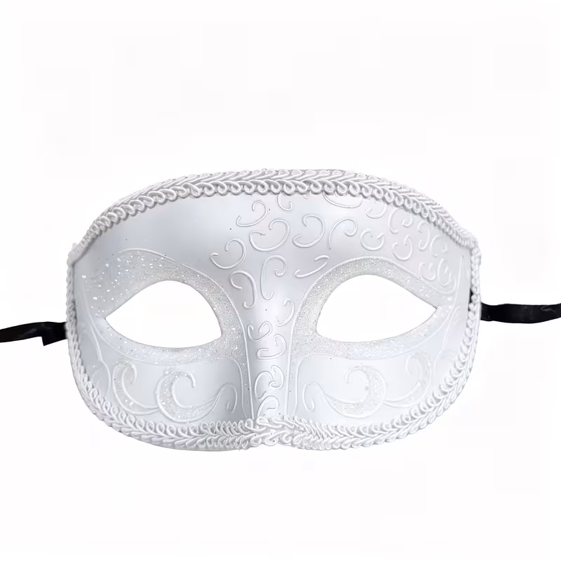 Wit Masker met Glitter - Cape Specialist - Afbeelding 2