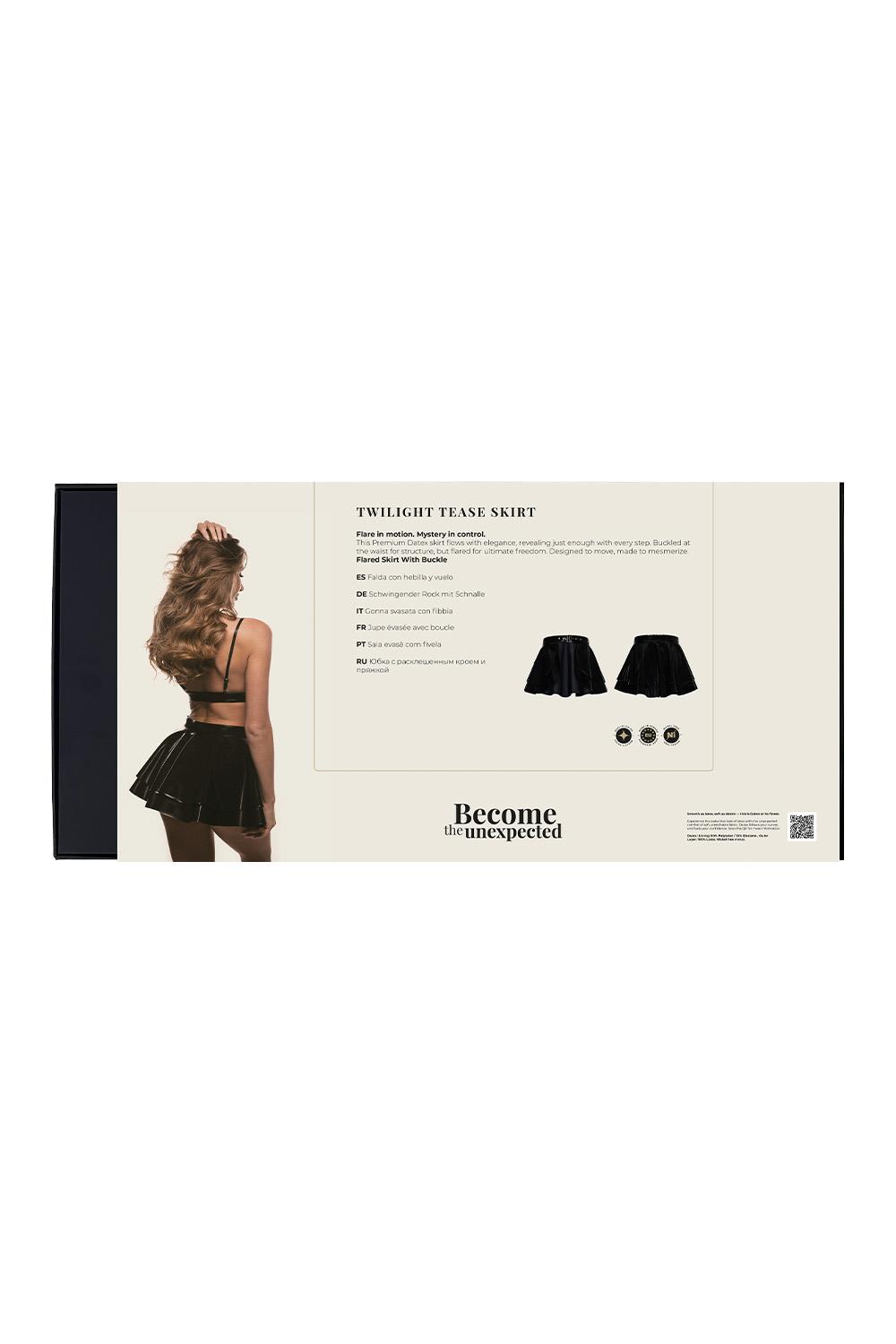 Zwarte Datex Rok met Open Voorkant - Guilty Pleasure - Afbeelding 6