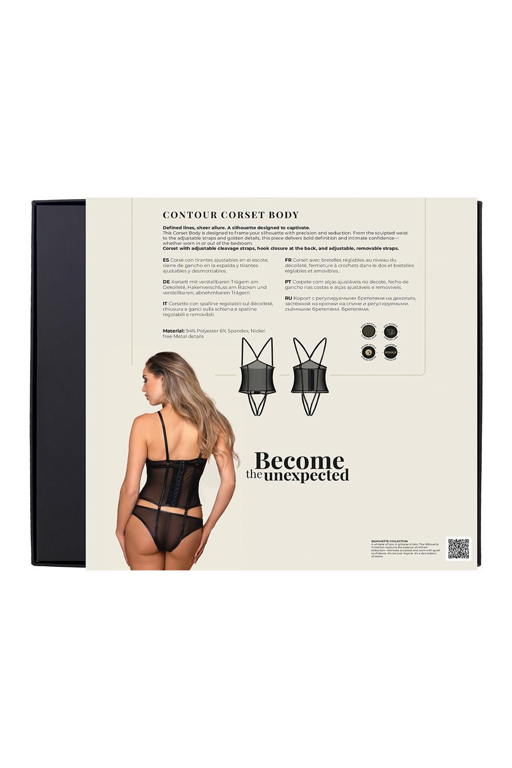 Cuplose Corset Body van Mesh - Guilty Pleasure - Afbeelding 5