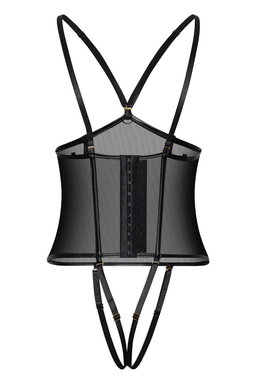 Cuplose Corset Body van Mesh - Guilty Pleasure - Afbeelding 6